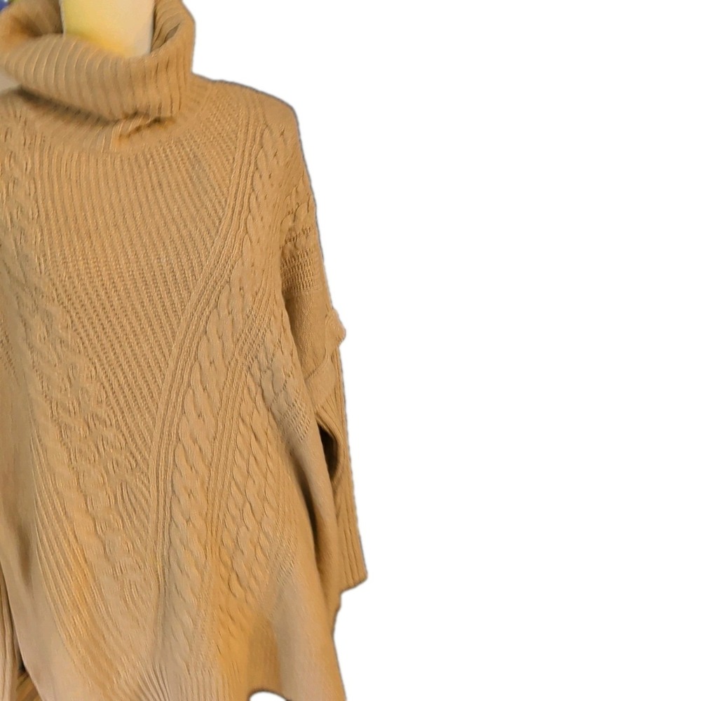 Simply Vera Vera Wang Women's Turtleneck Sweater Size XL/XXL‎ Tan Long Sleeves